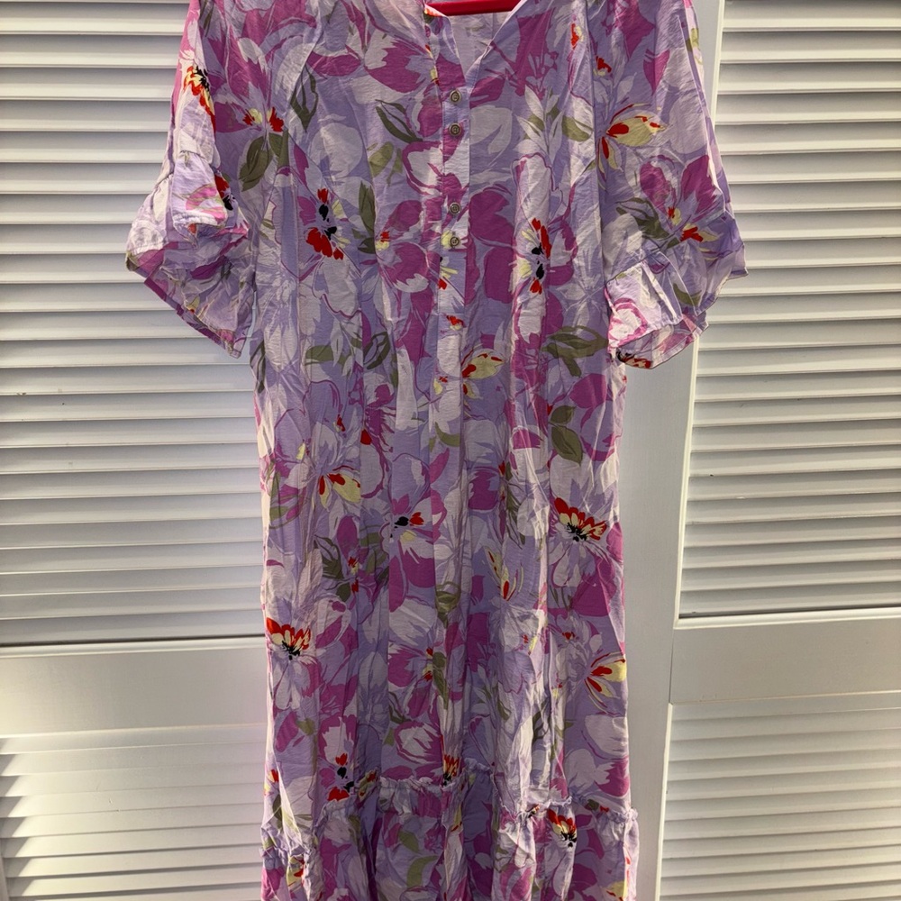 Terra & Sky Purple Floral Dress